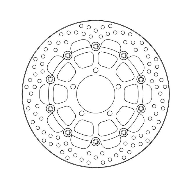 Moto-Master Brake Disc Kawasaki GTR 1400 Concours (ABS) 08-22 Moto-Master Halo Front Left Brake Disc for Kawasaki Customhoj