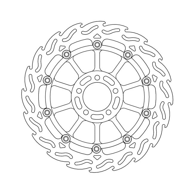 Moto-Master Brake Disc Kawasaki Vulcan 1500 Mean Streak 02-04 Moto-Master Flame Front Left Brake Disc for Kawasaki Customhoj