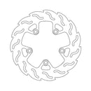 Moto-Master Brake Disc Kawasaki ZRX 1100 97-00 Moto-Master Flame Rear Brake Disc for Kawasaki Customhoj