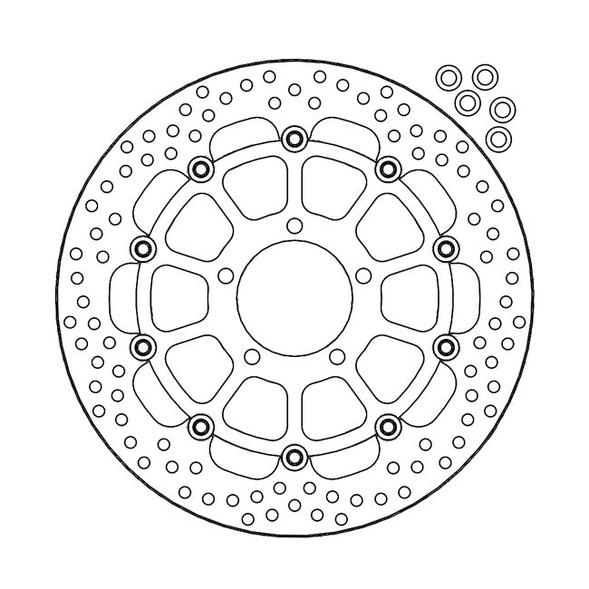 Moto-Master Brake Disc Kawasaki ZX-10R Ninja 1000 16-22 Moto-Master Halo Front Right Brake Disc for Kawasaki Customhoj