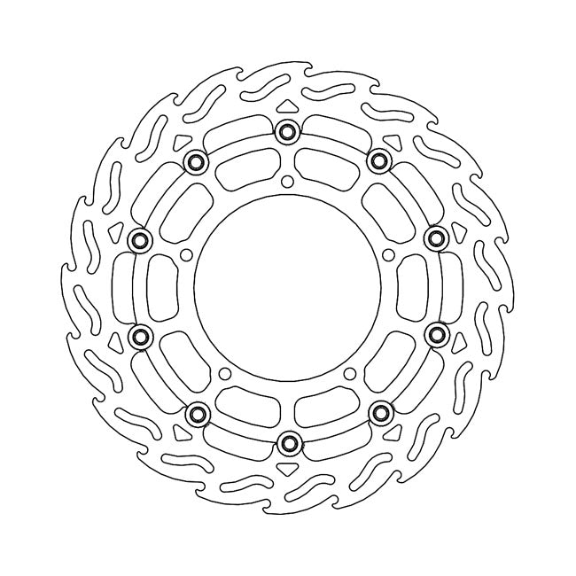 Moto-Master Brake Disc Yamaha FZ1-N 1000 Fazer 06-15 Moto-Master Flame Front Left Brake Disc for Yamaha Customhoj