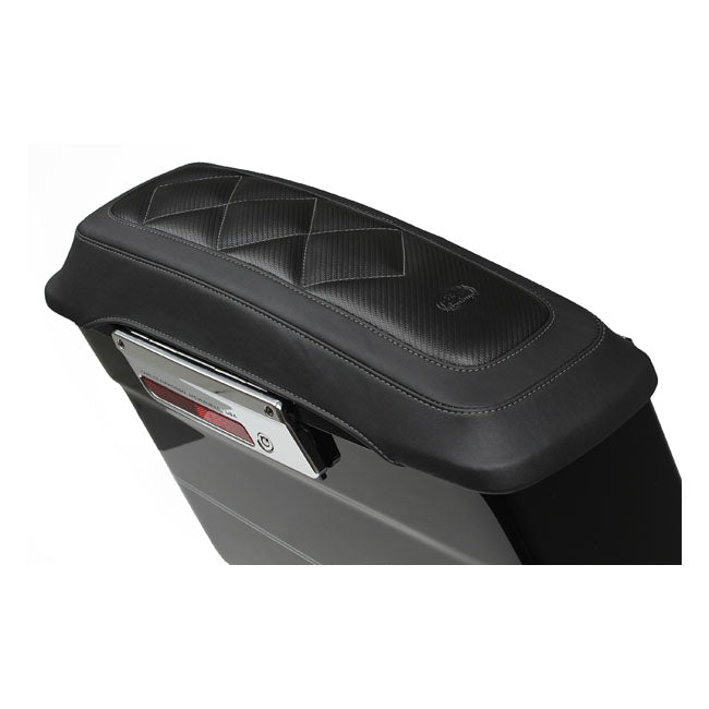Mustang Saddlebag Lid Covers for Harley 93-13 Touring / Carbon Diamond  - Customhoj