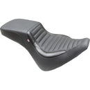Mustang Squareback 2-Up Seat for Harley 18-21 Softail Breakout / Black / Tuck n Roll  - Customhoj