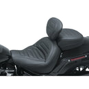 Mustang Standard Touring Solo Seat for Harley 18-23 Softail Fat Bob / Trapezoid / With backrest  - Customhoj
