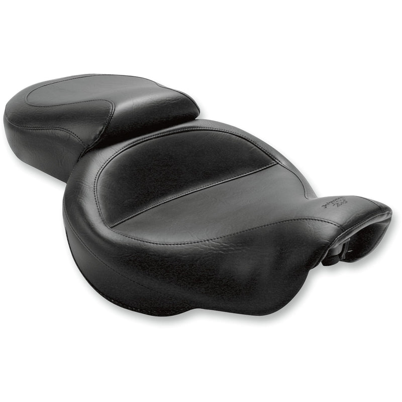 Mustang Wide Touring 2-Up Seat for Harley 06-17 Dyna (excl. 14-17 Fat Bob) / Plain  - Customhoj