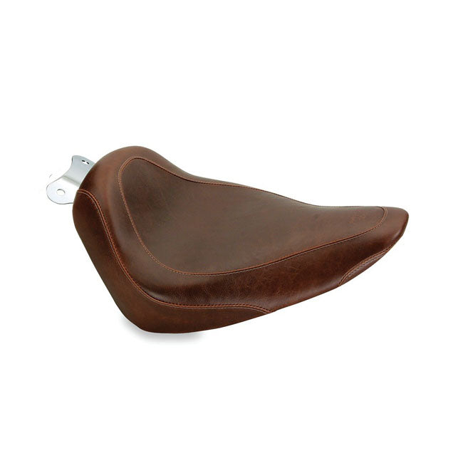 Mustang Wide Tripper Solo Seat for Harley 00-17 Softail Springer / Heritage / Deluxe / Plain / Distressed Brown / Without backrest  - Customhoj