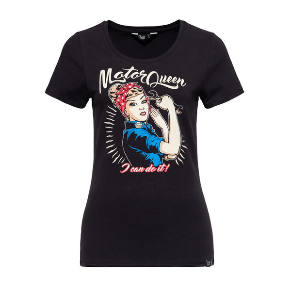 Queen Kerosin Motor Queen I Can Do It T-Shirt Black / XS