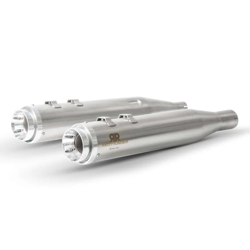 RedThunder EC-Approved Slip-On Mufflers for Harley 21-24 Softail Standard / Slim / Street Bob / Low Rider (Euro 5) / Polished stainless steel  - Customhoj