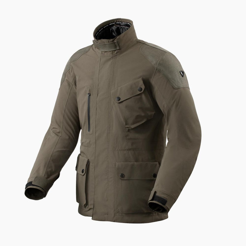 REV'IT! Denver H20 Motorcycle Jacket Dark Green / S