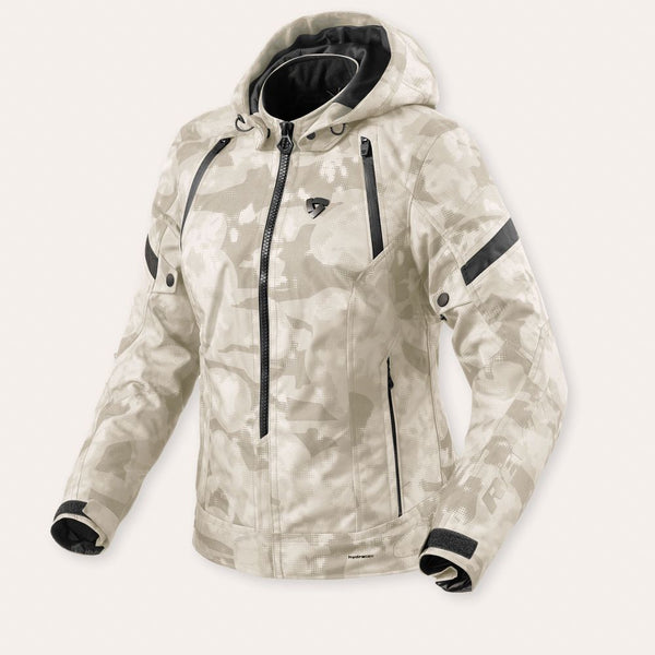 REV'IT! Flare 3 H2O Ladies Motorcycle Jacket Camo Grey/White / 34  - Customhoj