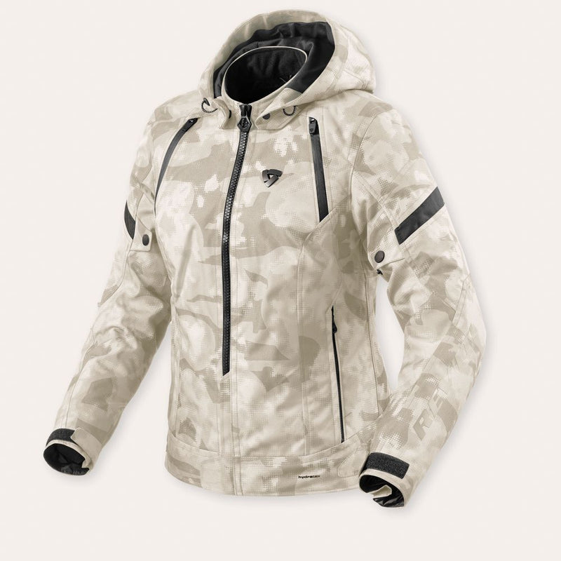 REV'IT! Flare 3 H2O Ladies Motorcycle Jacket Camo Grey/White / 34  - Customhoj