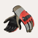 REV'IT! Lewisville Motorcycle Gloves Sand/Red / S  - Customhoj