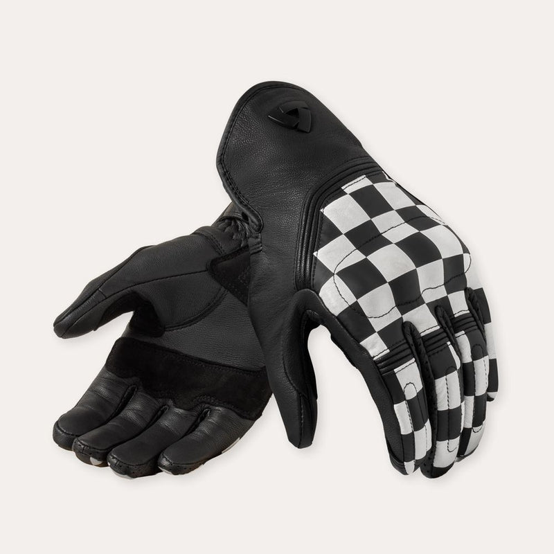 REV'IT! Redhill Motorcycle Gloves White/Black / S  - Customhoj