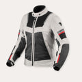 REV'IT! Tornado 4 H2O Ladies Motorcycle Jacket Silver/Black / 34  - Customhoj