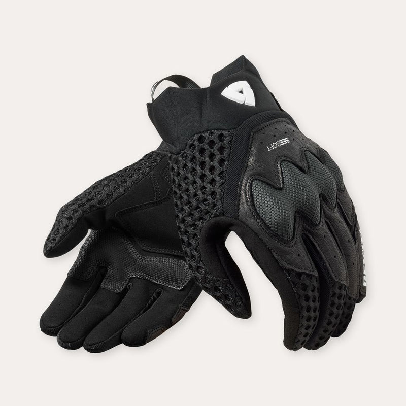 REV'IT! Veloz Motorcycle Gloves Black / XS  - Customhoj