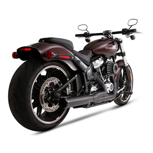 Rinehart 2-into-1 Black M8 Exhaust System for Harley