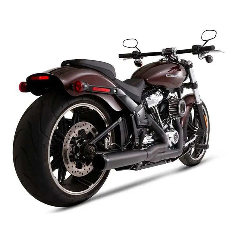 Rinehart 2-into-1 Black M8 Exhaust System for Harley