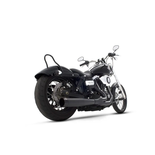 Rinehart 2-into-1 Black FXD Exhaust System for Harley