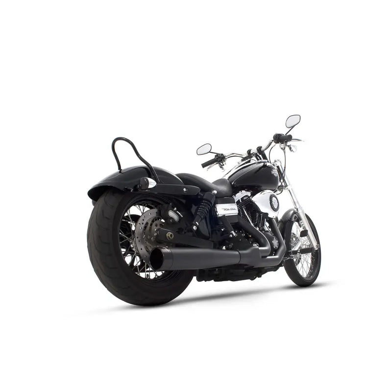 Rinehart 2-into-1 Black FXD Exhaust System for Harley