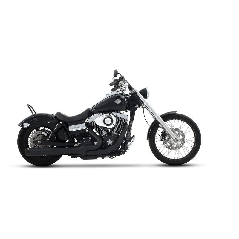 Rinehart 2-into-1 Black FXD Exhaust System for Harley