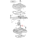 Rocker Box Parts Diagram Exploded View for Harley Milwaukee Eight 12) 17-23 M8. Spacer, rocker cover.