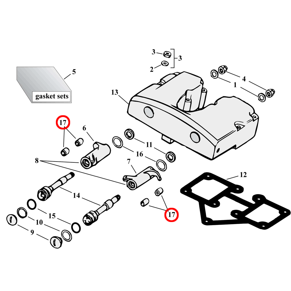 Rocker Arm Shim 10-Pack For Harley Shovelhead All Years - .010" Thick, Rivercity Brand