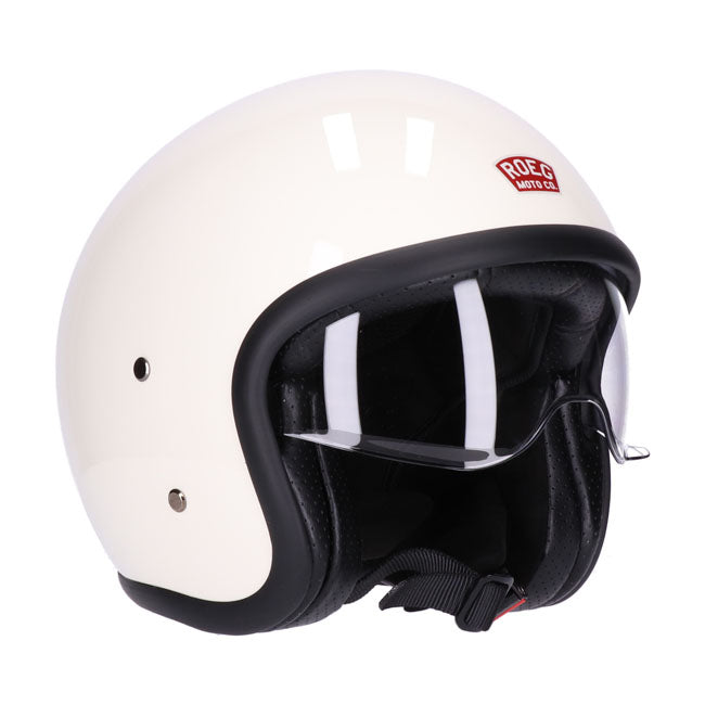 Roeg Sundown Open Sun Visor Motorcycle Helmet Vintage White / XS (53-54cm)