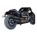 S&S ECE-Approved Grand National Slip-On Mufflers for Harley 18-20 FXFB Fat Bob / Black