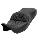 Saddlemen Roadsofa Lattice Stitch Seat for Harley 08-25 Touring (excl. 23-25 CVO; 24-25 Road Glide / Street Glide) / Carbon Fiber / Without heating / Without backrest  - Customhoj