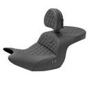 Saddlemen Roadsofa Lattice Stitch Seat for Honda 18-24 GL1800 Goldwing / Black / With heating / With backrest  - Customhoj