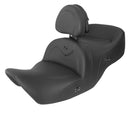 Saddlemen Roadsofa Plain Seat for Honda 01-10 GL1800 Goldwing / Black / With heating / With backrest  - Customhoj