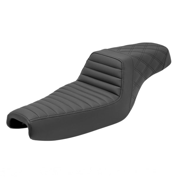 Saddlemen Step-Up Tuck-n-Roll / Lattice Stitch for Harley 04-22 XL Sportster (with 7.9 / 12.5 liter tank) / Black  - Customhoj
