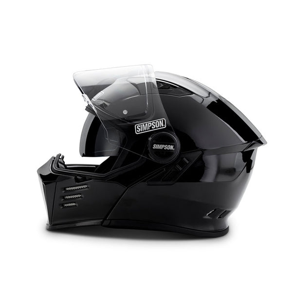 セキュリティ・セーフティ SIMPSON Darksome Black l 999470 XL Simpson Darksome Modular Flip-Up Motorcycle Helmet