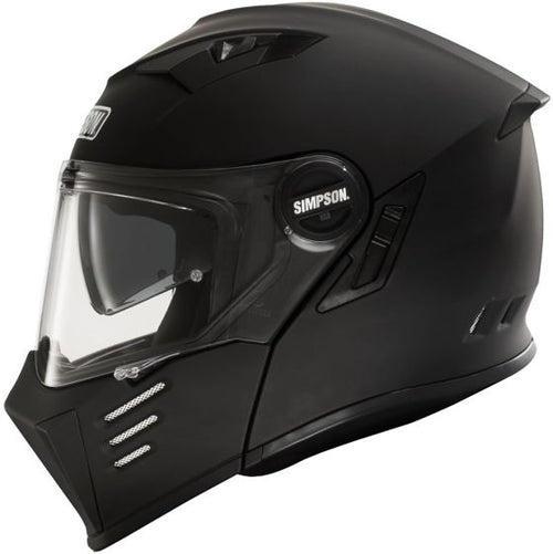 セキュリティ・セーフティ SIMPSON Darksome Black l 999470 XL Simpson Darksome Modular Flip-Up Motorcycle Helmet