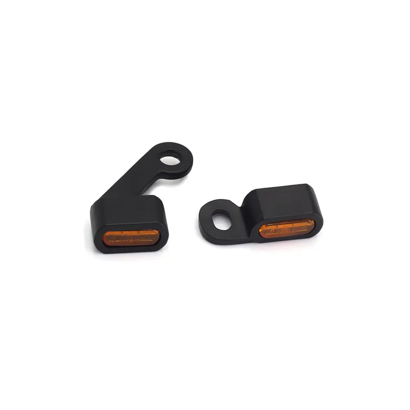 SMP Vision Below Bar LED Turn Signals for Harley 15-25 Softail (with cable clutch) / Black / Orange