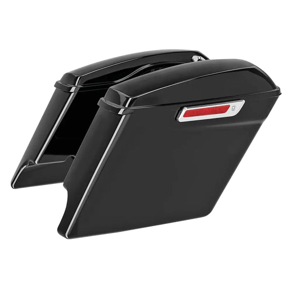 Zodiac 4" Stretched Hard Saddlebags for Harley