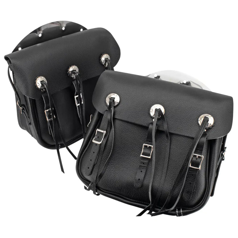 Samwel 36-43 Style Leather Saddlebags for Harley