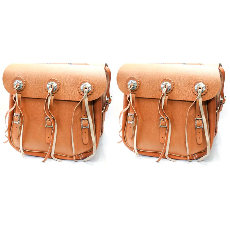 Samwel 36-43 Style Leather Saddlebags for Harley