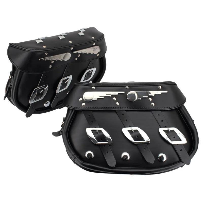 Samwel Speedking Leather Saddlebags for Harley