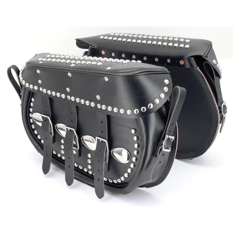 Samwel King Leather Saddlebags for Harley