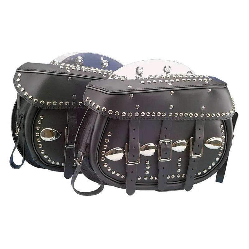Samwel King Leather Saddlebags for Harley