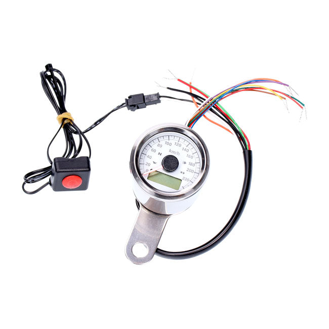 Stoker 48mm Mini Electronic Motorcycle Speedometer Multifunction