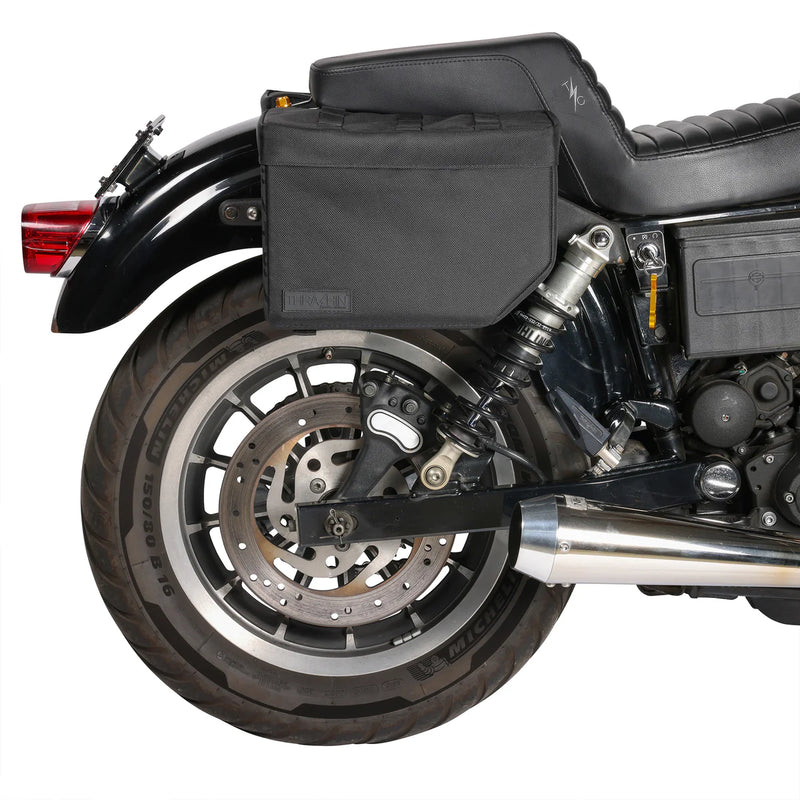 Thrashin Supply Escape Base 18L Throw-Over Motorcycle Saddlebag Set  - Customhoj
