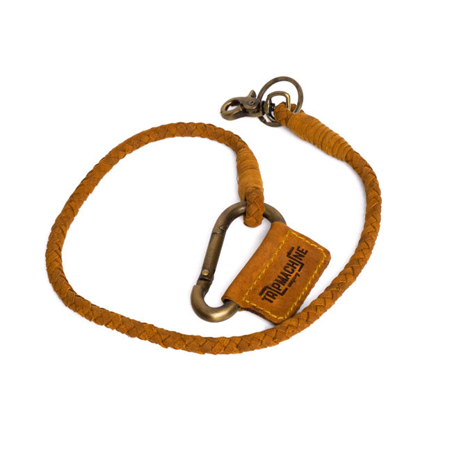 Trip Machine Braided Key Chain Tan