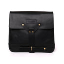 Trip Machine Vintage Leather Motorcycle Messenger Bag Black  - Customhoj