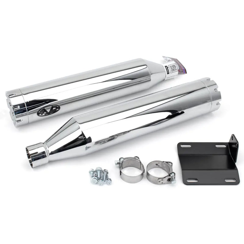 V-Performance EC-approved Slip-On Mufflers for Indian 22-24 Chief / Super Chief (Revolver end caps) (Euro 5 approved) / Chrome