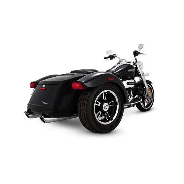 Vance & Hines Twin Slash 4" Touring Chrome Slip-On Mufflers for Harley 17-24 FLRT Freewheeler Trike