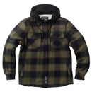 West Coast Choppers Hell Bent Flannel Jacket Olive/Black / S  - Customhoj