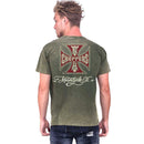 West Coast Choppers Motorcycle Co. Vintage T-Shirt Green Wash / M  - Customhoj