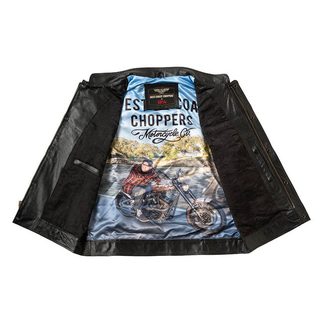 West Coast Choppers x 13 1/2 Dominator Leather Motorcycle Vest  - Customhoj